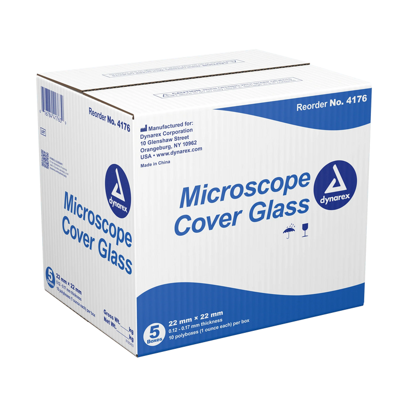 Dynarex Microscope Cover Glass - 10ea/bx, 5bxs/cs (50 Count) Dynarex Microscope Cover Glass - 10ea/bx, 5bxs/cs (50 Count)