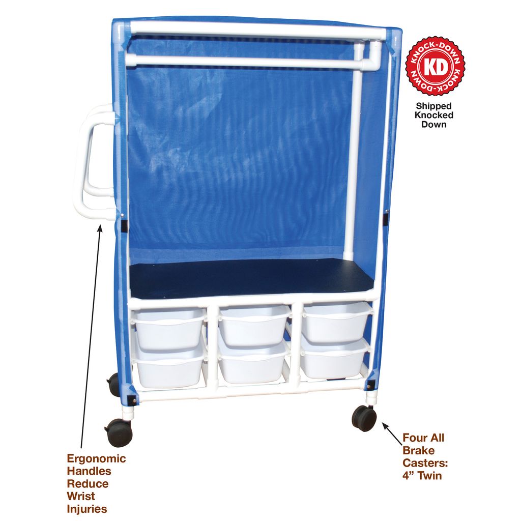 MJM International 345-1C-6T Linen / Specialty Cart with Cover 1 Shelf PVC 4" Twin Casters MJM International 345-1C-6T Linen / Specialty Cart with Cover 1 Shelf PVC 4" Twin Casters