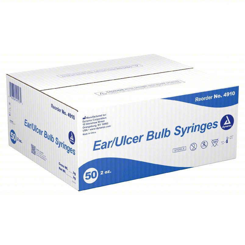 Dynarex Ear/Ulcer Bulb Syringe - Sterile, 2 oz. (50 Count) Dynarex Ear/Ulcer Bulb Syringe - Sterile, 2 oz. (50 Count)
