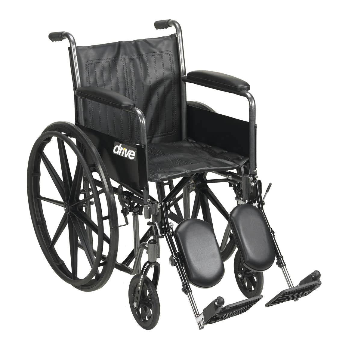 Silver Sport 2 Wheelchair, Detachable Full Arms, Elevating Leg Rests, 18" Seat Silver Sport 2 Wheelchair, Detachable Full Arms, Elevating Leg Rests, 18" Seat