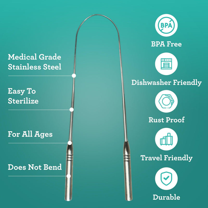 U Shaped Stainless Steel Tongue Scraper – 2 Pack U Shaped Stainless Steel Tongue Scraper – 2 Pack