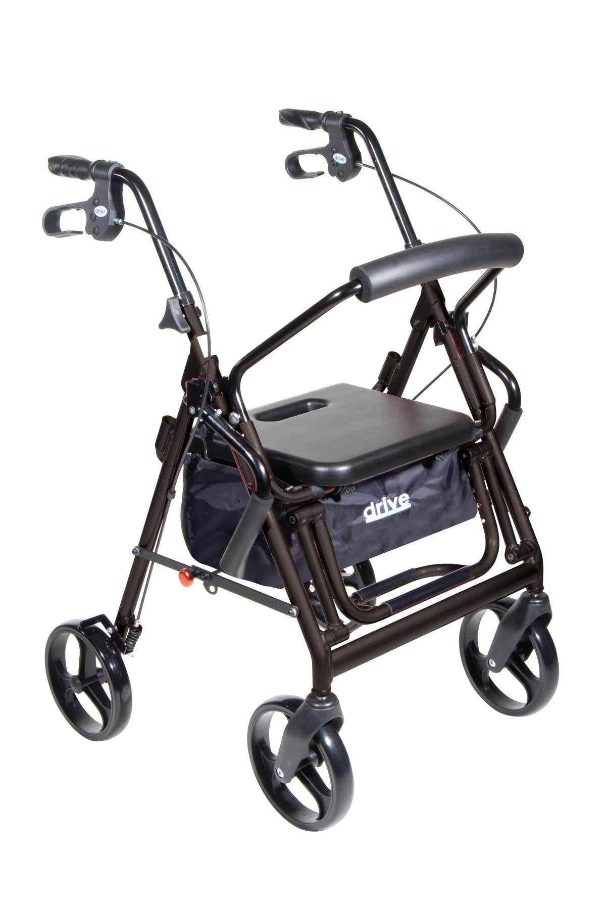 Duet Dual Function Transport Wheelchair Rollator Rolling Walker, Black Duet Dual Function Transport Wheelchair Rollator Rolling Walker, Black