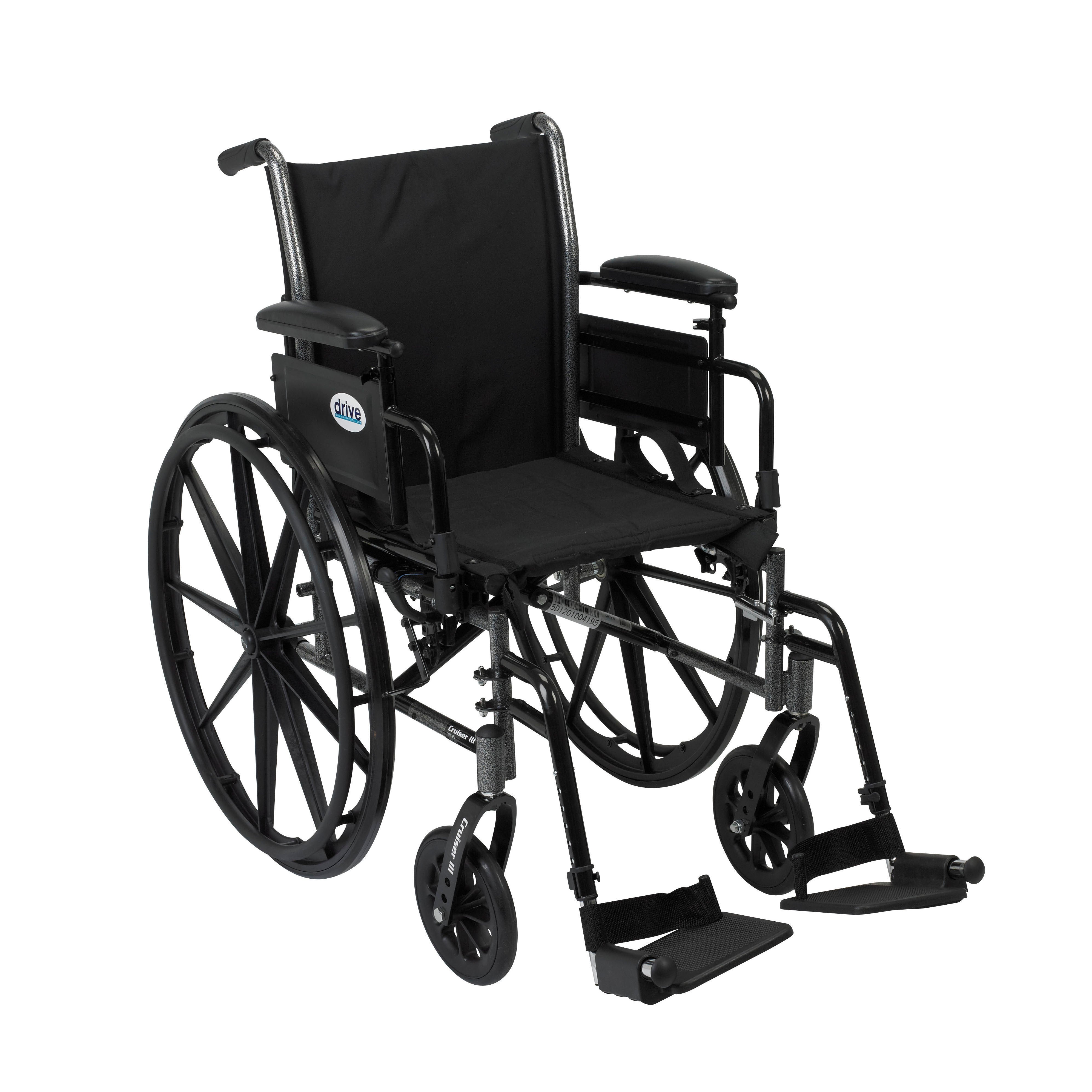 Cruiser III Light Weight Wheelchair with Flip Back Removable Arms, Adjustable Height Desk Arms, Swing away Footrests, 18" Cruiser III Light Weight Wheelchair with Flip Back Removable Arms, Adjustable Height Desk Arms, Swing away Footrests, 18"