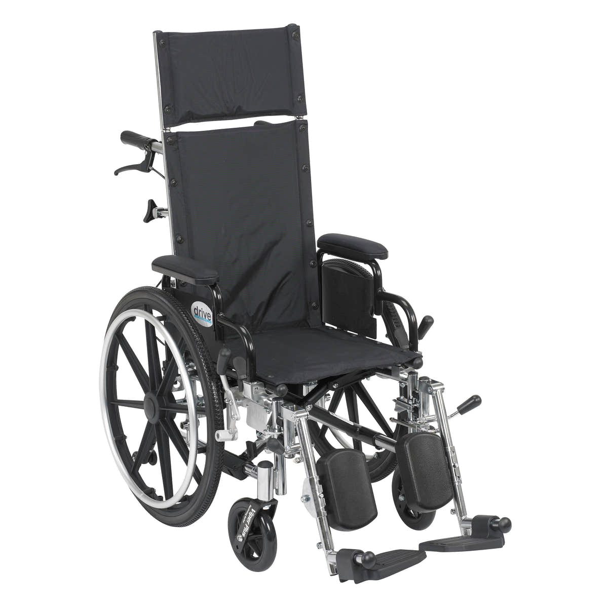 Viper Plus Light Weight Reclining Wheelchair with Elevating Leg Rests and Flip Back Detachable Arms, 14" Seat Viper Plus Light Weight Reclining Wheelchair with Elevating Leg Rests and Flip Back Detachable Arms, 14" Seat
