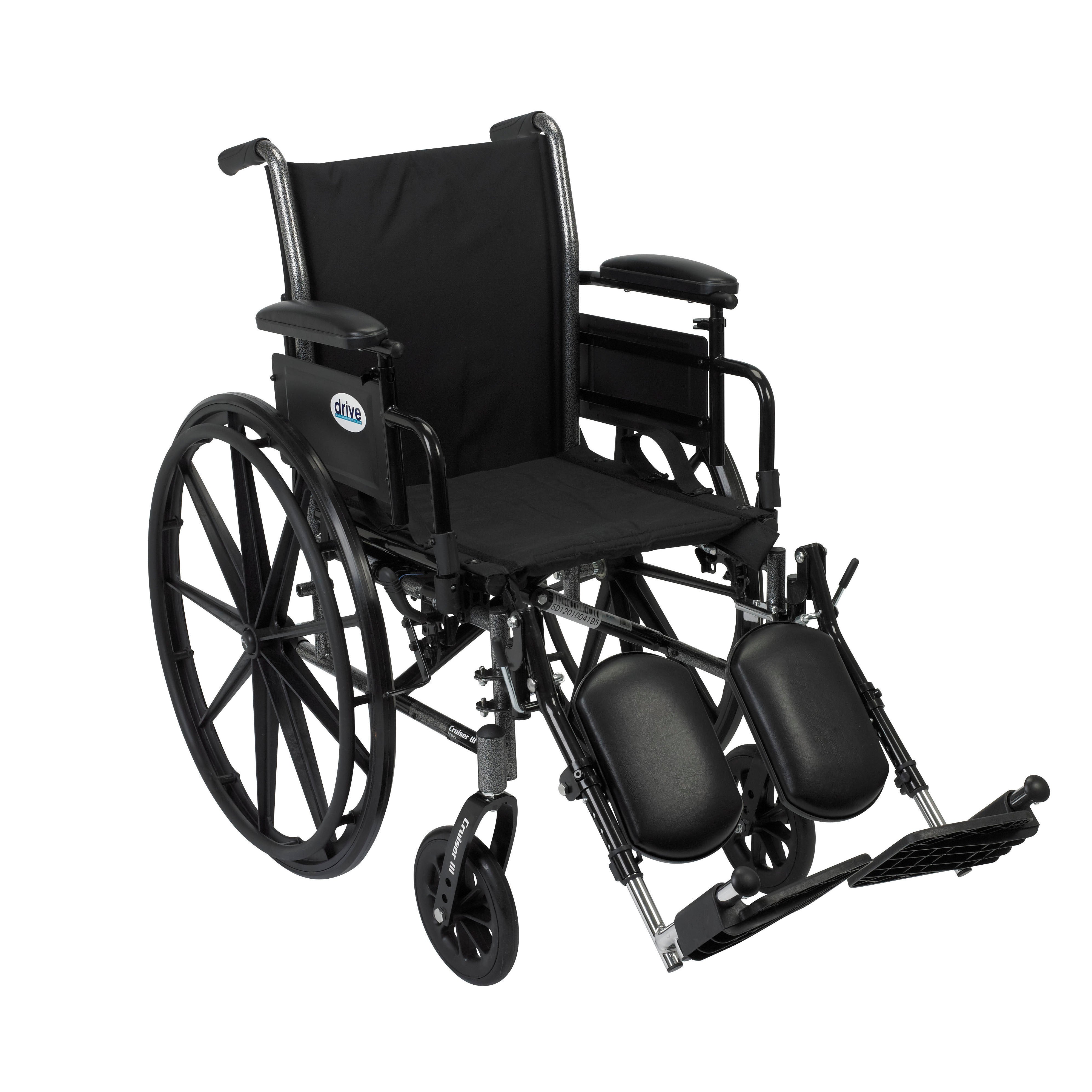 Cruiser III Light Weight Wheelchair with Flip Back Removable Arms, Adjustable Height Desk Arms, Elevating Leg Rests, 18" Cruiser III Light Weight Wheelchair with Flip Back Removable Arms, Adjustable Height Desk Arms, Elevating Leg Rests, 18"
