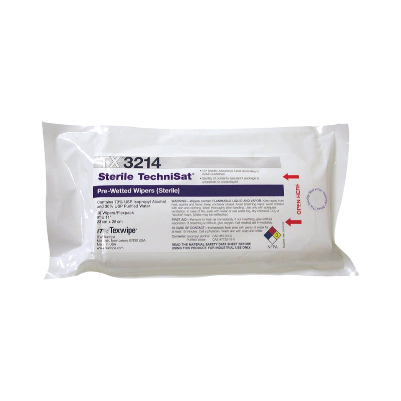 TechniSat Pre-Saturated Nonwoven Cleanroom Wipers -Case of 1000 TechniSat Pre-Saturated Nonwoven Cleanroom Wipers -Case of 1000
