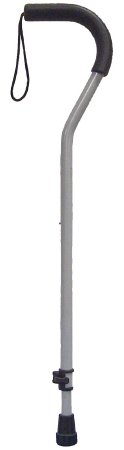 drive Aluminum Offset Cane, Black, 28¾ – 37¾ Inch Height -Each