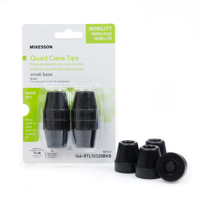 McKesson Quad Cane Tips -Box of 4 McKesson Quad Cane Tips -Box of 4