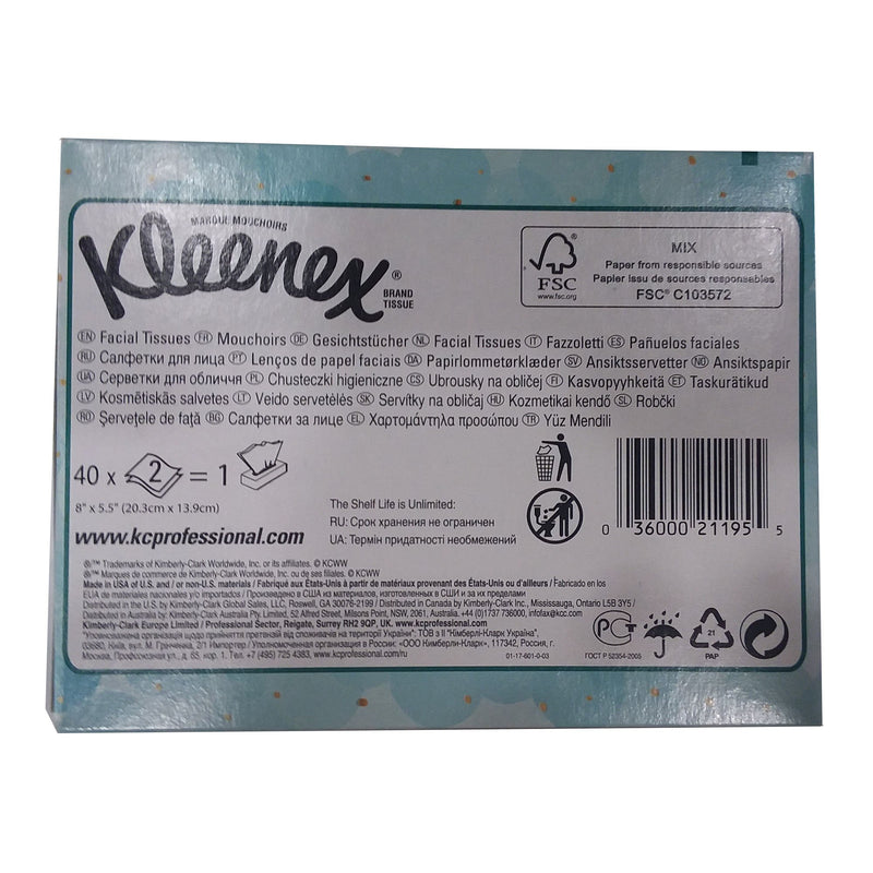 Kleenex Junior Facial Tissue, 2-Ply, Flat Box, White -Box of 40 Kleenex Junior Facial Tissue, 2-Ply, Flat Box, White -Box of 40