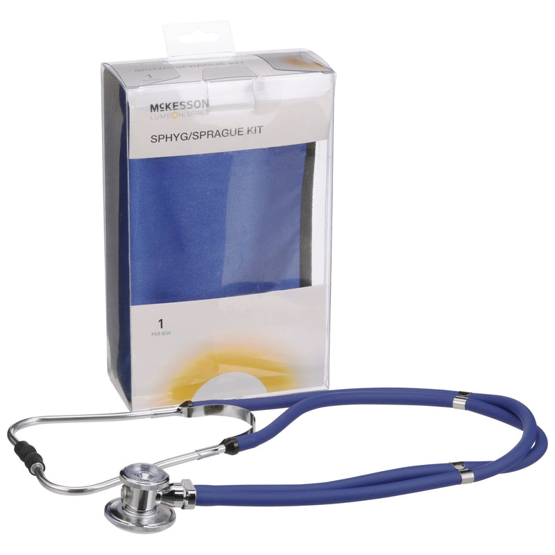 McKesson LUMEON Aneroid Sphygmomanometer/Sprague Kit, Royal Blue -Box of 1 McKesson LUMEON Aneroid Sphygmomanometer/Sprague Kit, Royal Blue -Box of 1