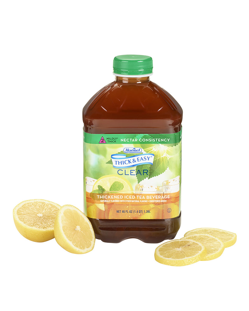 Thick & Easy Clear Nectar Consistency Thickened Beverage, Iced Tea, 46 oz. Bottle -Case of 6 Thick & Easy Clear Nectar Consistency Thickened Beverage, Iced Tea, 46 oz. Bottle -Case of 6