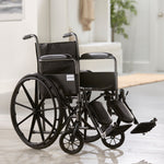 McKesson Dual Axle Wheelchair Full Length Arm Swing-Away Elevating Footrest, 18 Inch Seat Width -Each McKesson Dual Axle Wheelchair Full Length Arm Swing-Away Elevating Footrest, 18 Inch Seat Width -Each