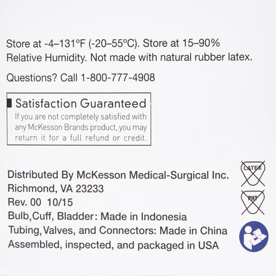 McKesson LUMEON Blood Pressure Bulb and Cuff, Adult Large, Burgundy, Arm -Box of 1 McKesson LUMEON Blood Pressure Bulb and Cuff, Adult Large, Burgundy, Arm -Box of 1