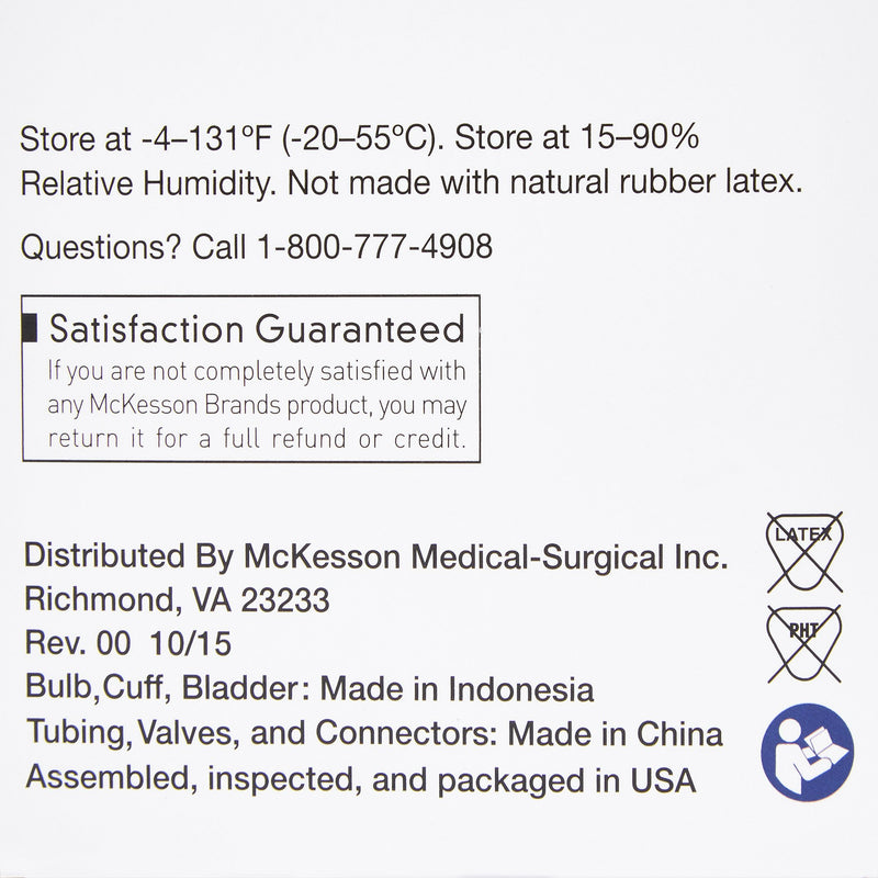 McKesson LUMEON Blood Pressure Bulb and Cuff, Adult Large, Burgundy, Arm -Box of 1 McKesson LUMEON Blood Pressure Bulb and Cuff, Adult Large, Burgundy, Arm -Box of 1
