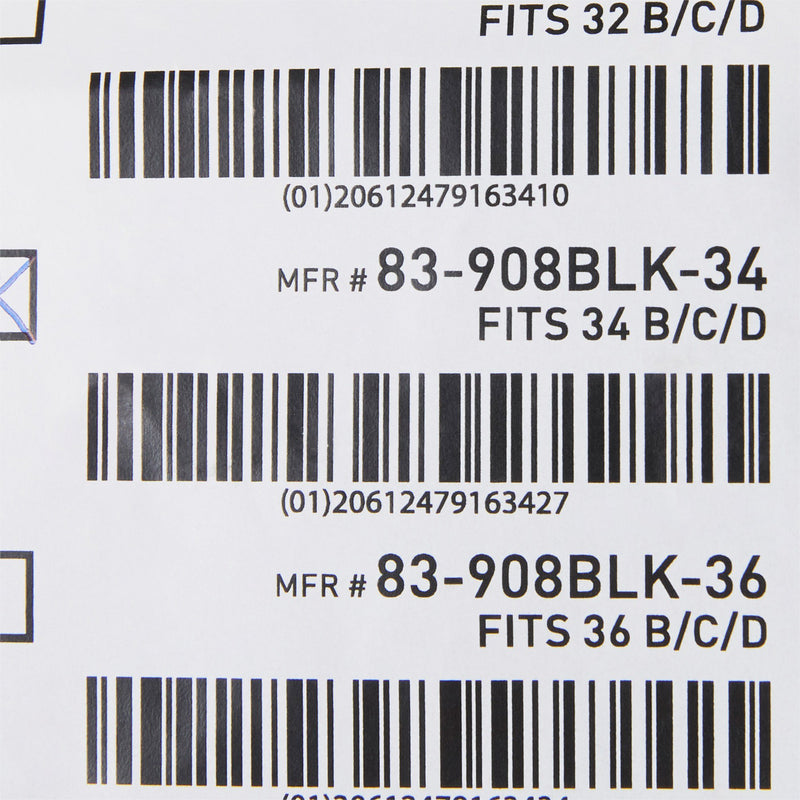 McKesson Black Post-Surgical Bra, 34 Inch -Each McKesson Black Post-Surgical Bra, 34 Inch -Each