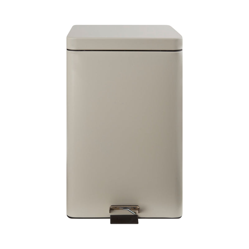 McKesson Trash Can with Plastic Liner, Square, Steel, Step-On, 32 QT, Beige -Each McKesson Trash Can with Plastic Liner, Square, Steel, Step-On, 32 QT, Beige -Each