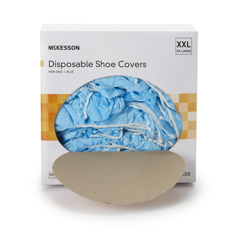 McKesson Shoe Covers, 2X-Large, Nonskid Sole, Blue -Box of 1 McKesson Shoe Covers, 2X-Large, Nonskid Sole, Blue -Box of 1