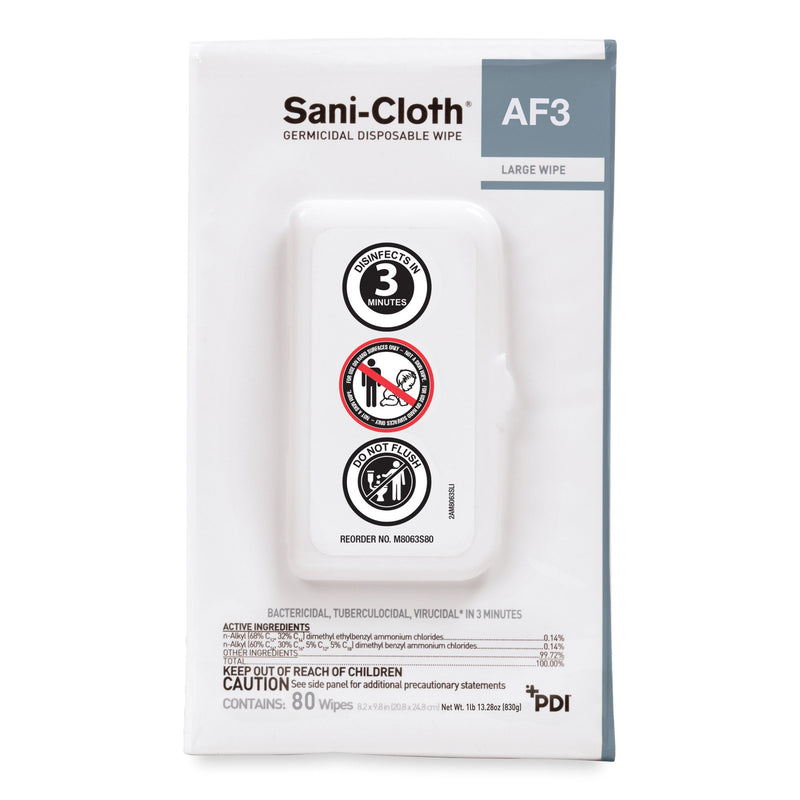 Sani-Cloth AF3 Surface Disinfectant Cleaner, 80 Count Portable Pack -Case of 720 Sani-Cloth AF3 Surface Disinfectant Cleaner, 80 Count Portable Pack -Case of 720