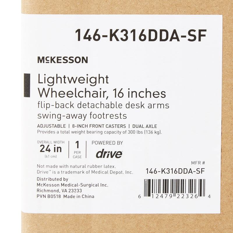 McKesson Lightweight Wheelchair Swing-Away Footrest, 16 Inch Seat Width -Each McKesson Lightweight Wheelchair Swing-Away Footrest, 16 Inch Seat Width -Each