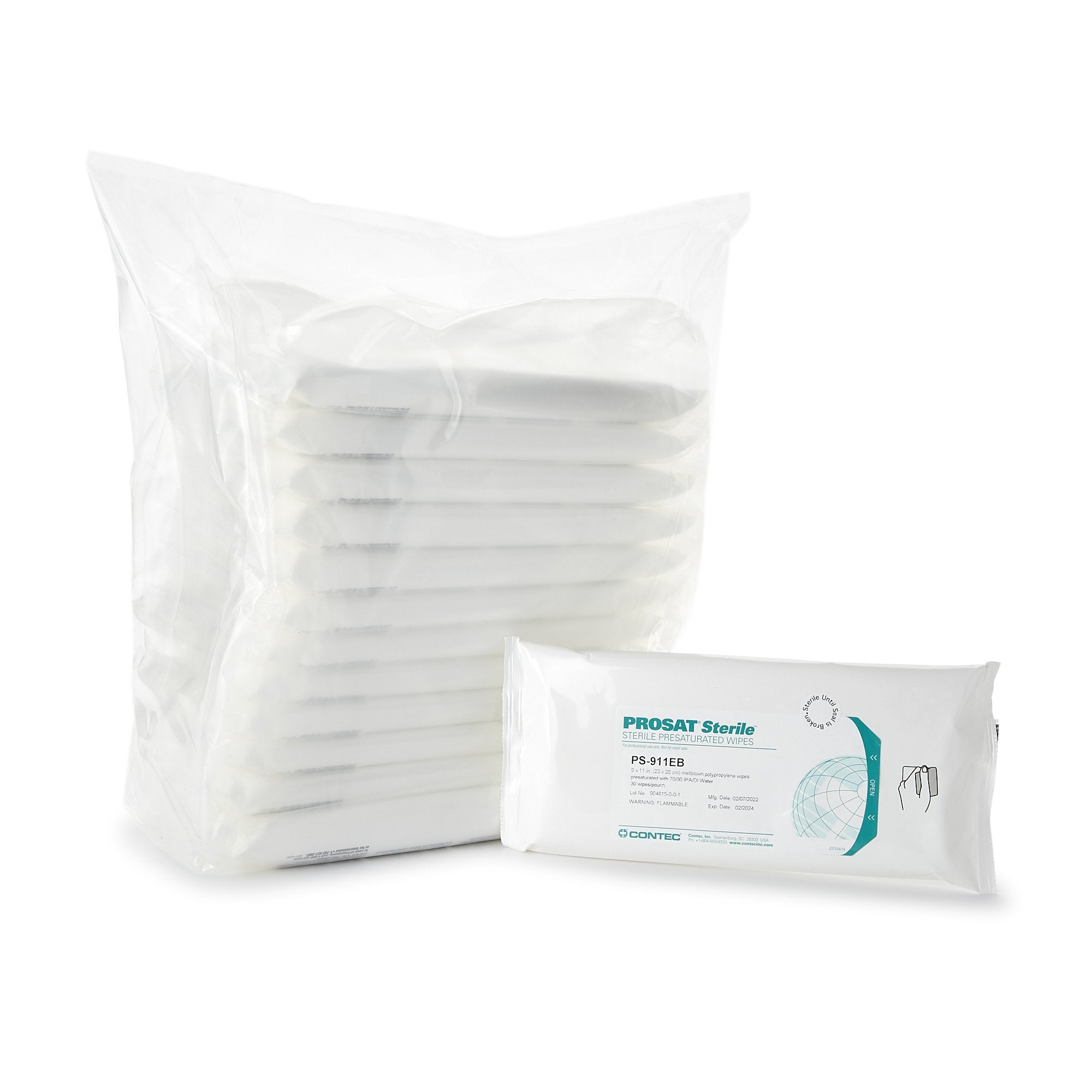 PROSAT Sterile PreSaturated Cleanroom Wipe -Case of 48 PROSAT Sterile PreSaturated Cleanroom Wipe -Case of 48