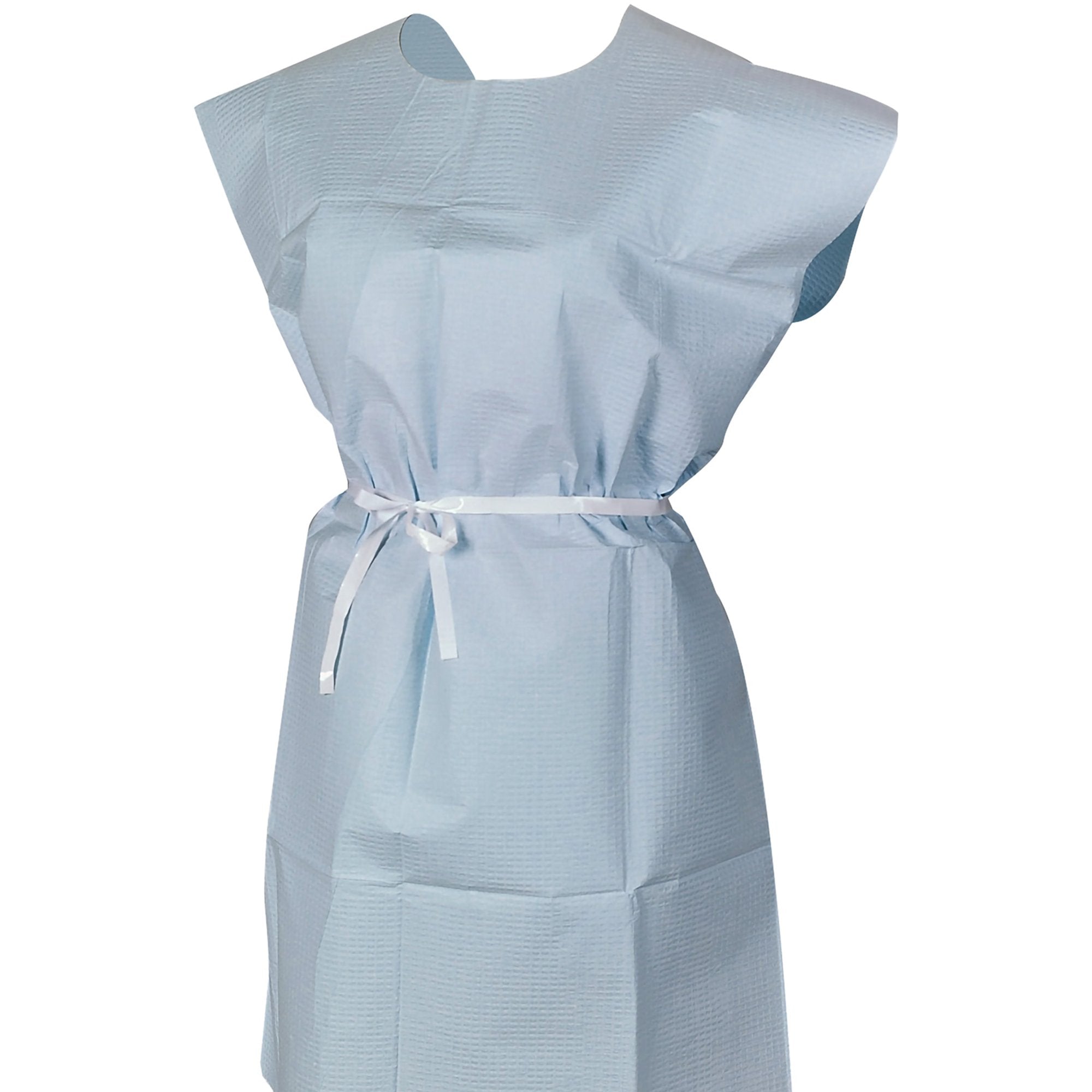 McKesson Patient Exam Gown Open Back, One Size Fits Most, Blue -Case of 50 McKesson Patient Exam Gown Open Back, One Size Fits Most, Blue -Case of 50
