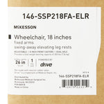 McKesson Dual Axle Wheelchair Full Length Arm Swing-Away Elevating Footrest, 18 Inch Seat Width -Each McKesson Dual Axle Wheelchair Full Length Arm Swing-Away Elevating Footrest, 18 Inch Seat Width -Each