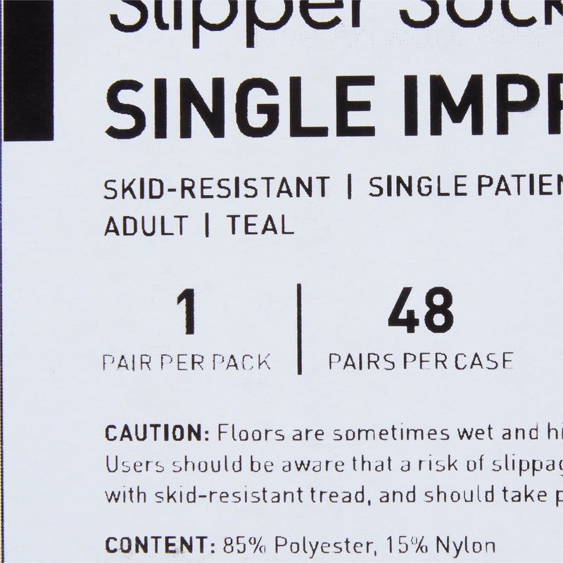 McKesson Slipper Socks, Large, Teal -Case of 48 McKesson Slipper Socks, Large, Teal -Case of 48