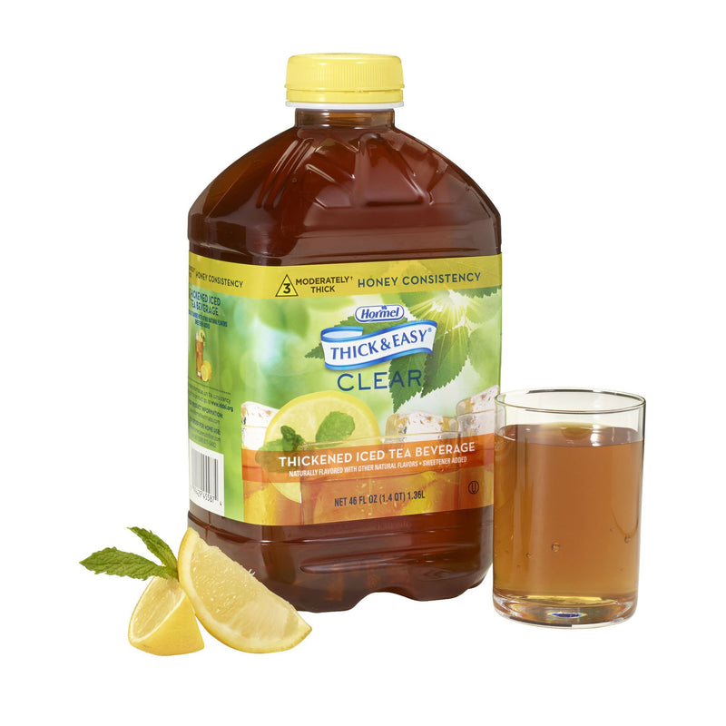 Thick & Easy Clear Honey Consistency Thickened Beverage, Iced Tea, 46 oz. Bottle -Case of 6 Thick & Easy Clear Honey Consistency Thickened Beverage, Iced Tea, 46 oz. Bottle -Case of 6