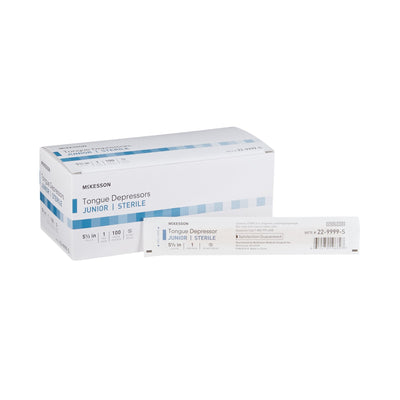 McKesson Tongue Depressors Junior 5.5" Length Wood, Sterile, 15.9 mm -Case of 1000 McKesson Tongue Depressors Junior 5.5" Length Wood, Sterile, 15.9 mm -Case of 1000