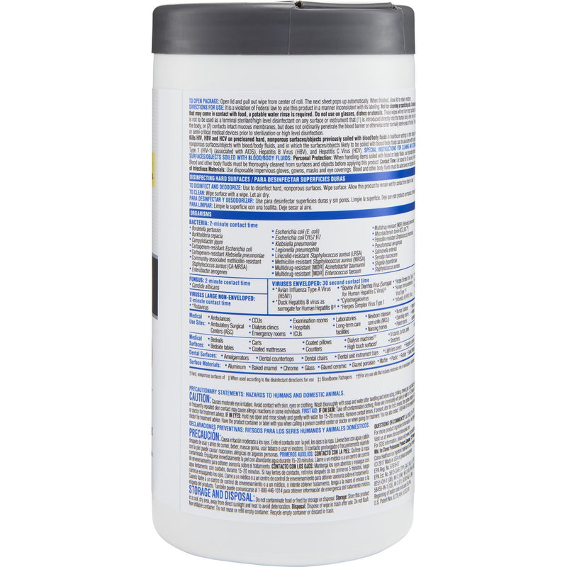 Clorox Healthcare VersaSure Cleaner Disinfectant Wipes, Cannister -Carton of 85 Clorox Healthcare VersaSure Cleaner Disinfectant Wipes, Cannister -Carton of 85
