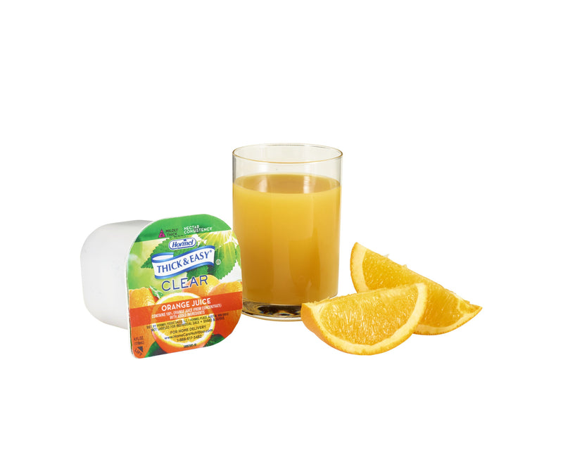 Thick & Easy Clear Nectar Consistency Thickened Beverage, Orange Juice, 4 oz. Cup -Case of 24 Thick & Easy Clear Nectar Consistency Thickened Beverage, Orange Juice, 4 oz. Cup -Case of 24