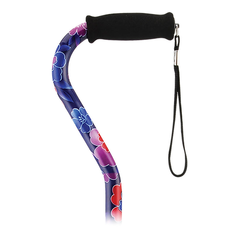 Nova Aluminum Offset Cane, Maui Flowers Print -Each Nova Aluminum Offset Cane, Maui Flowers Print -Each