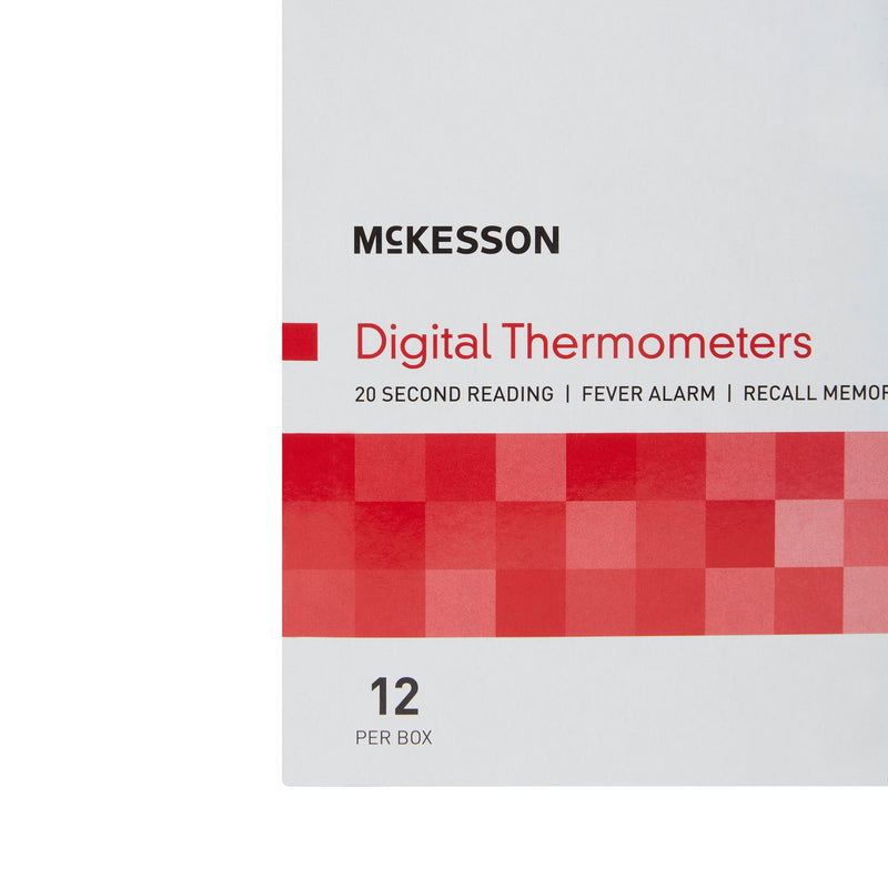 McKesson Rectal Digital Thermometer, Red -Each McKesson Rectal Digital Thermometer, Red -Each