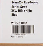 McKesson Patient Exam Gown, 2X-Large, Blue -Case of 25 McKesson Patient Exam Gown, 2X-Large, Blue -Case of 25