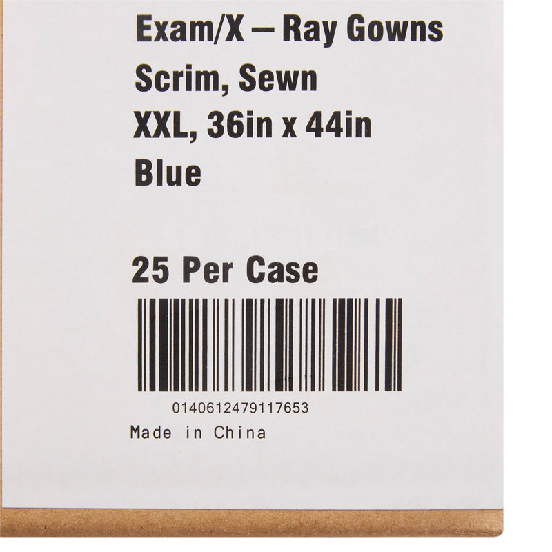 McKesson Patient Exam Gown, 2X-Large, Blue -Case of 25 McKesson Patient Exam Gown, 2X-Large, Blue -Case of 25
