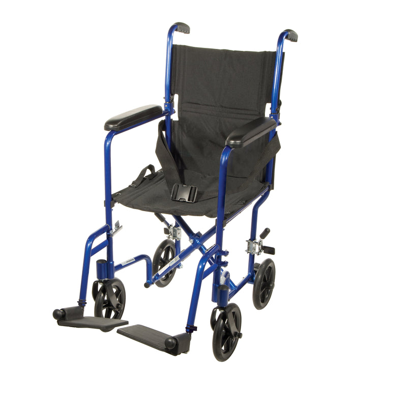 drive Lightweight Transport Chair, Blue, 17-Inch Seat Width -Each drive Lightweight Transport Chair, Blue, 17-Inch Seat Width -Each