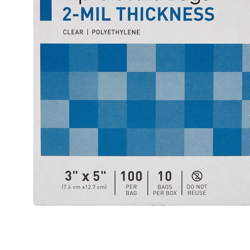 McKesson Zip Closure Bag, 3 x 5 in. -Box of 10 McKesson Zip Closure Bag, 3 x 5 in. -Box of 10