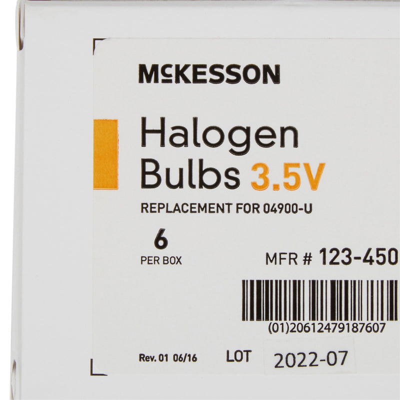 McKesson Halogen Lamp Bulb For Ophthalmoscope -Box of 6 McKesson Halogen Lamp Bulb For Ophthalmoscope -Box of 6