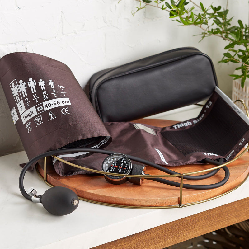 McKesson LUMEON Professional Aneroid Sphygmomanometer, Brown, Adult, Thigh -Case of 12 McKesson LUMEON Professional Aneroid Sphygmomanometer, Brown, Adult, Thigh -Case of 12