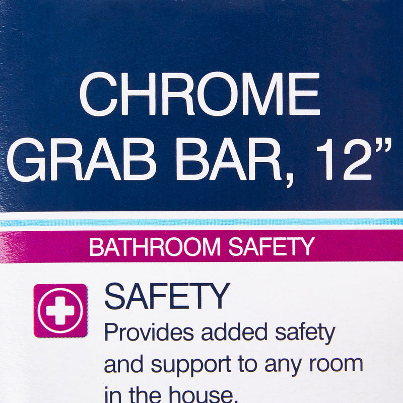 drive Knurled Steel Wall Grab Bar, Chrome, 12 Inch -Each drive Knurled Steel Wall Grab Bar, Chrome, 12 Inch -Each