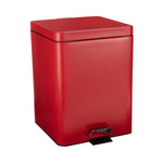 McKesson Trash Can with Plastic Liner, Square, Steel, Step-On, 20 QT, Red -Each McKesson Trash Can with Plastic Liner, Square, Steel, Step-On, 20 QT, Red -Each