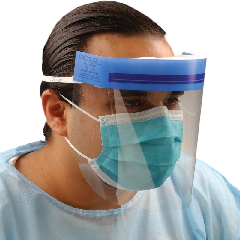 CrossTex Wraparound Face Shield 3/4 Length -Box of 24 CrossTex Wraparound Face Shield 3/4 Length -Box of 24