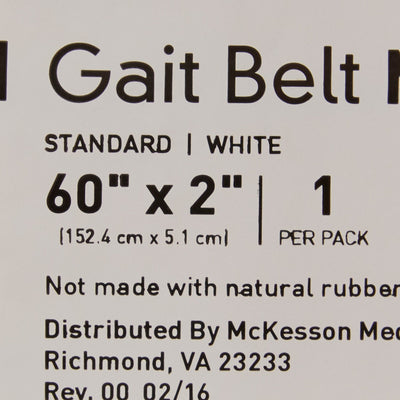 McKesson Gait Belt, 60 Inch, White -Case of 48 McKesson Gait Belt, 60 Inch, White -Case of 48