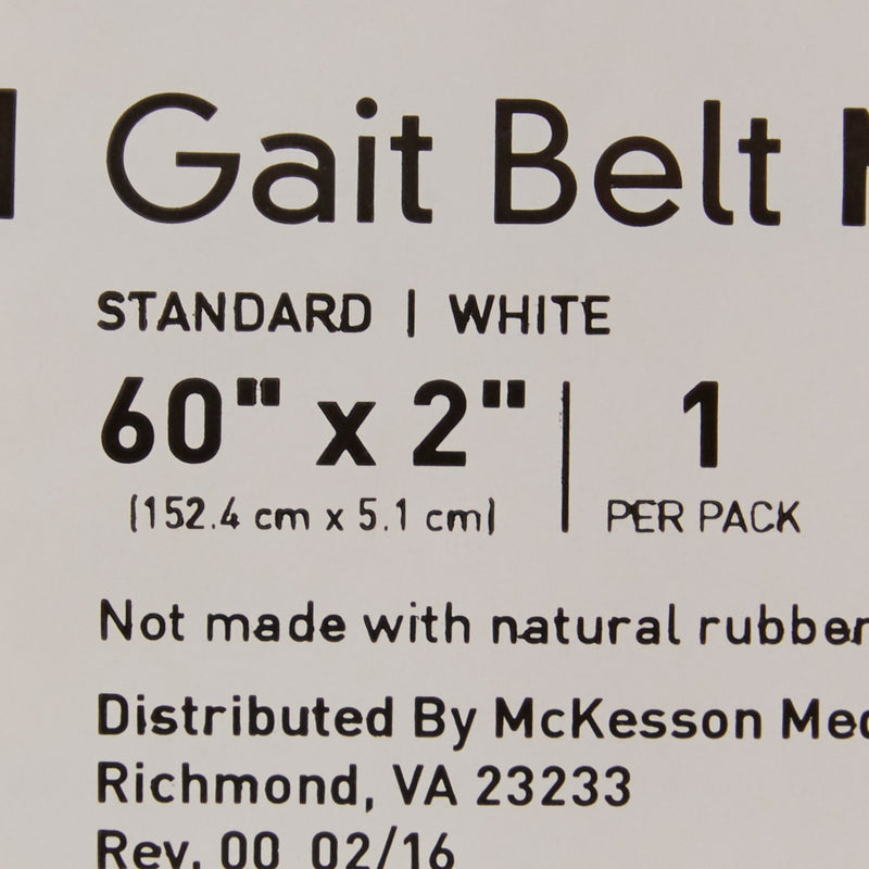McKesson Gait Belt, 60 Inch, White -Case of 48 McKesson Gait Belt, 60 Inch, White -Case of 48