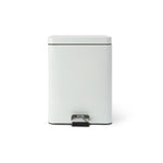 McKesson Trash Can With Plastic Liner, Square, Steel, Step-On, 20 QT, White -Each McKesson Trash Can With Plastic Liner, Square, Steel, Step-On, 20 QT, White -Each