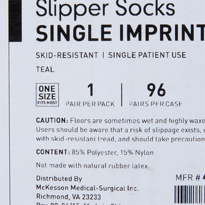 McKesson Paw Prints Slipper Socks, Aqua -Case of 96 McKesson Paw Prints Slipper Socks, Aqua -Case of 96