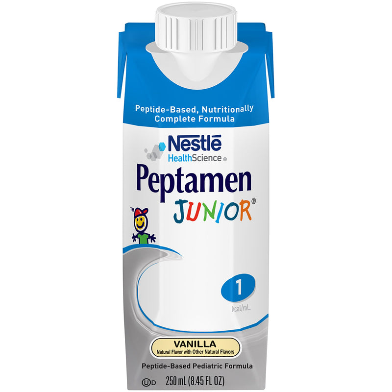 Peptamen Junior Pediatric Tube Feeding Formula, Vanilla, 8.45 oz. Tetra Prisma -Each Peptamen Junior Pediatric Tube Feeding Formula, Vanilla, 8.45 oz. Tetra Prisma -Each