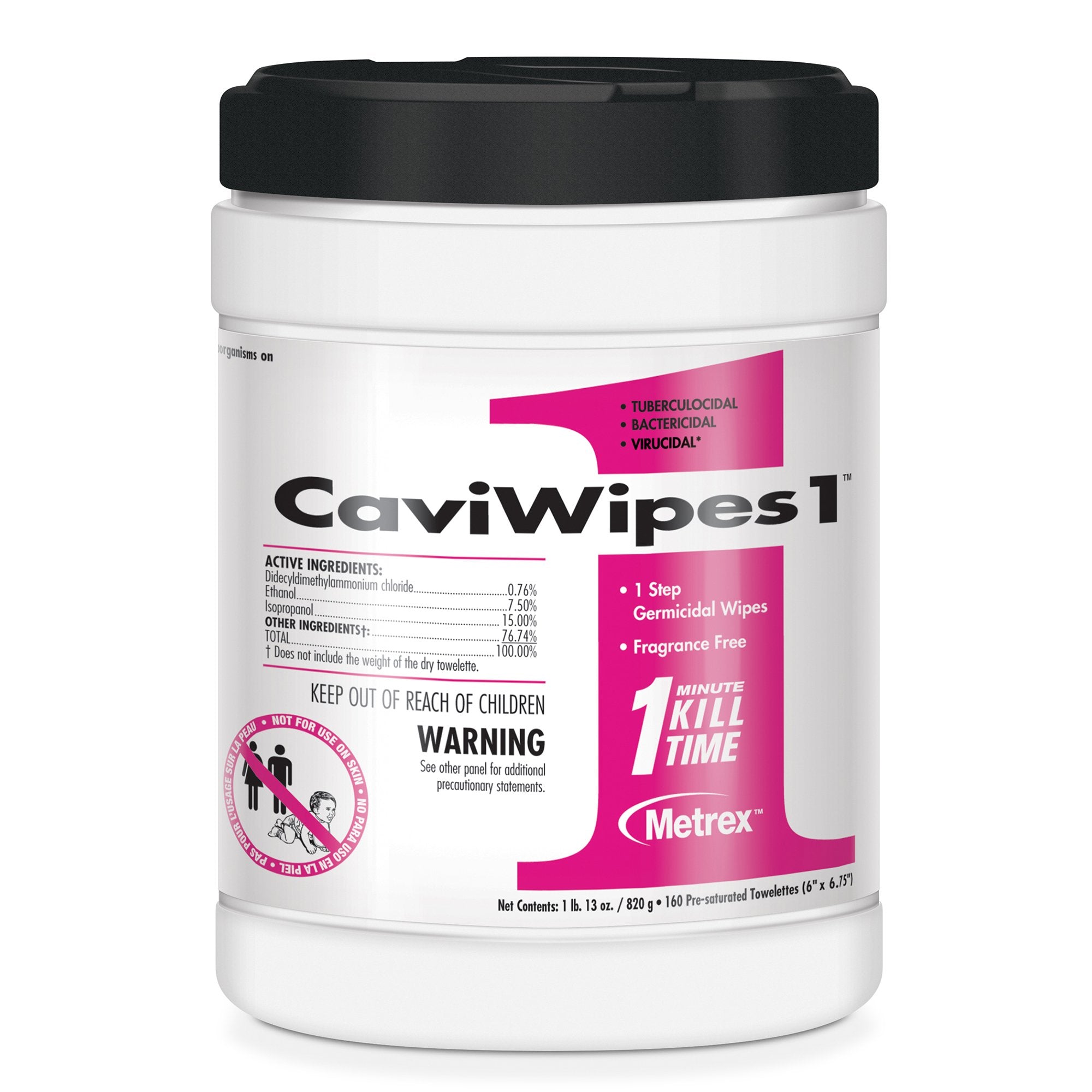 CaviWipes1 Surface Disinfectant, Alcohol Based, Non-sterile, Disposable -Can of 160 CaviWipes1 Surface Disinfectant, Alcohol Based, Non-sterile, Disposable -Can of 160