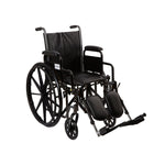 McKesson Dual Axle Wheelchair with Desk Length Arm Swing-Away Elevating Legrest, 16 Inch Seat Width -Each McKesson Dual Axle Wheelchair with Desk Length Arm Swing-Away Elevating Legrest, 16 Inch Seat Width -Each