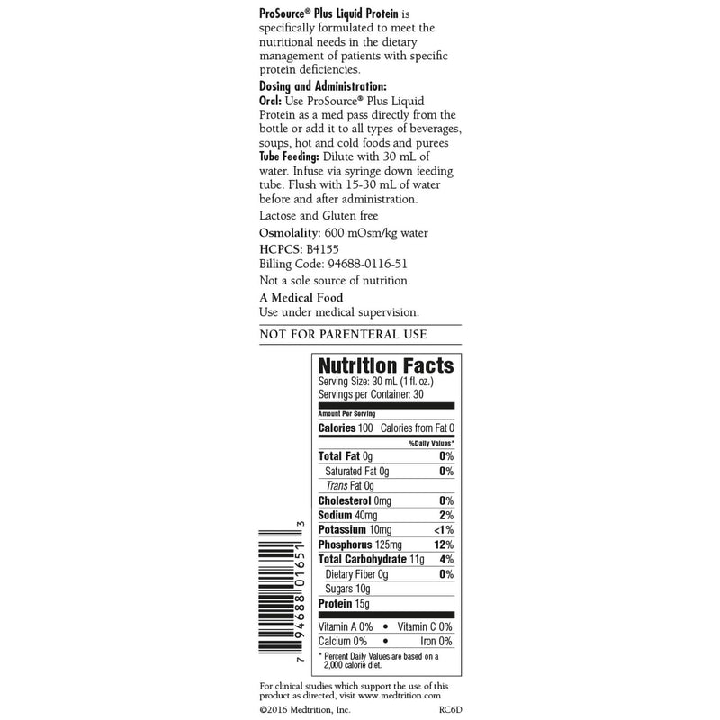 ProSource Plus Protein Supplement Concentrate, 32 oz. Bottle -Each ProSource Plus Protein Supplement Concentrate, 32 oz. Bottle -Each
